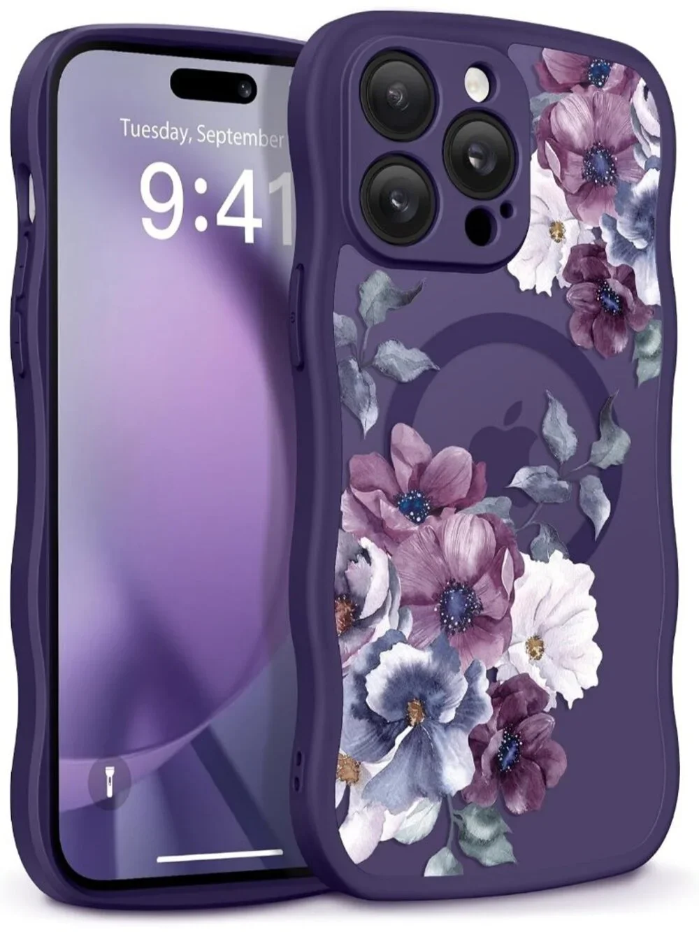 iPhone 14 Pro Morning Glory/Deep Purple Compatible with Translucent Case